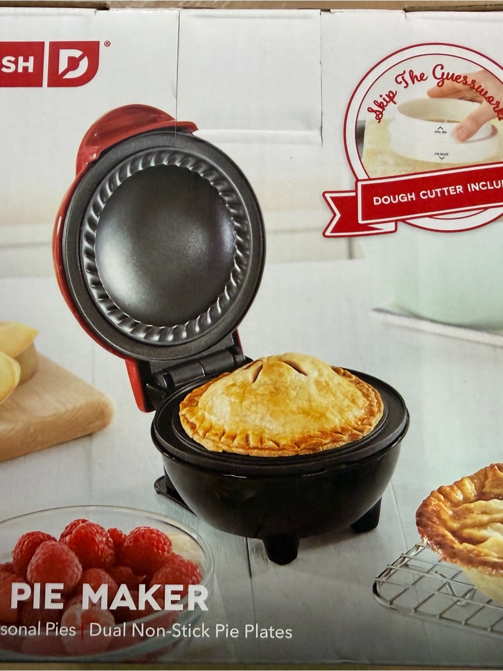 Personal Pie Maker in Red by Ash - Single-Serve Hand Pie Appliance